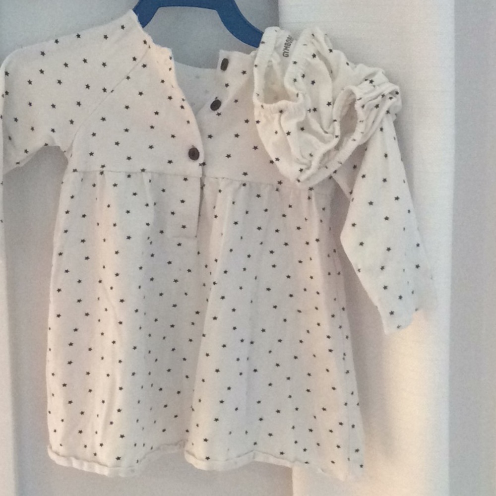 Super soft star dress with diaper cover.